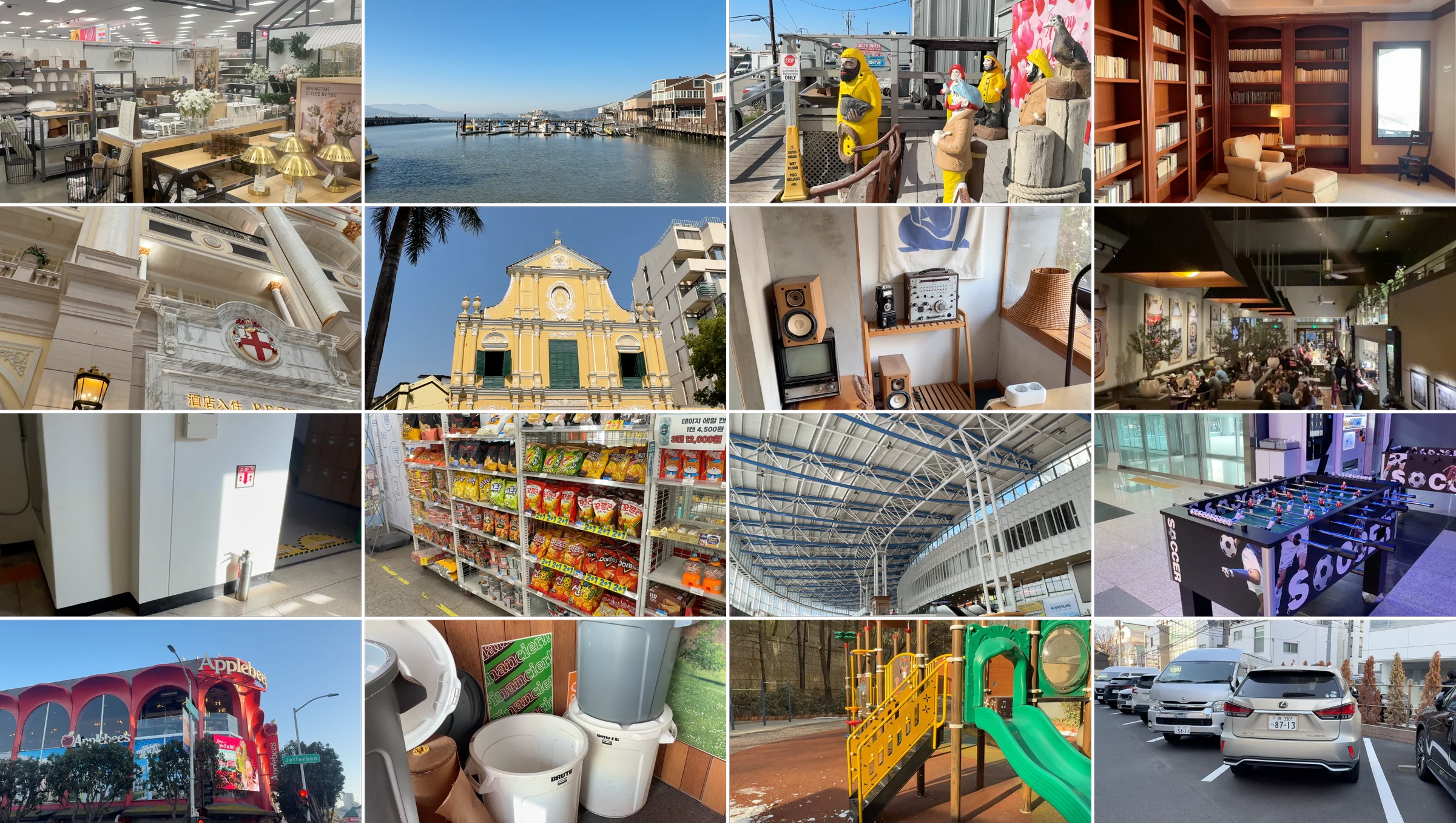 Diverse scenes and capture conditions in the HSD dataset